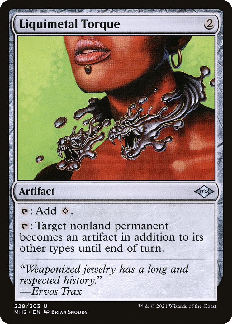 Liquimetal Torque (MH2-228) - Modern Horizons 2 Foil - Premium MTG Single from Wizards of the Coast - Just $1.33! Shop now at Game Crave Tournament Store