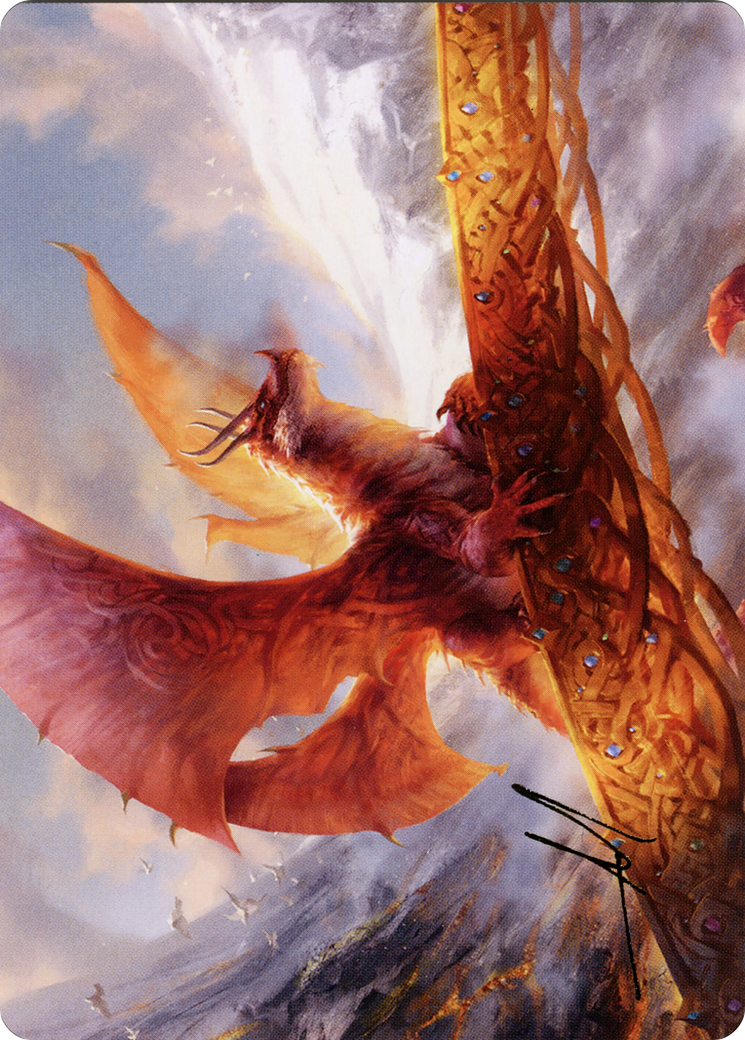 Goldspan Dragon // Goldspan Dragon (AKHM-035) - Kaldheim Art Series (Borderless) Foil - Premium MTG Single from Wizards of the Coast - Just $0! Shop now at Game Crave Tournament Store