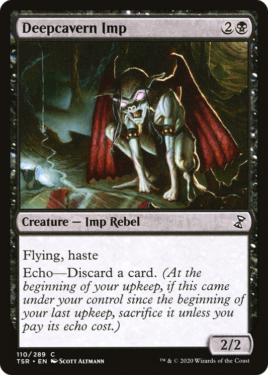 Deepcavern Imp (TSR-110) - Time Spiral Remastered Foil - Premium MTG Single from Wizards of the Coast - Just $0.25! Shop now at Game Crave Tournament Store