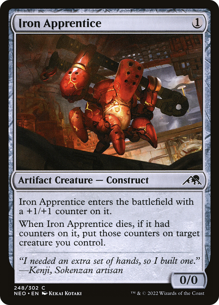 Iron Apprentice (NEO-248) - Kamigawa: Neon Dynasty - Premium MTG Single from Wizards of the Coast - Just $0.08! Shop now at Game Crave Tournament Store