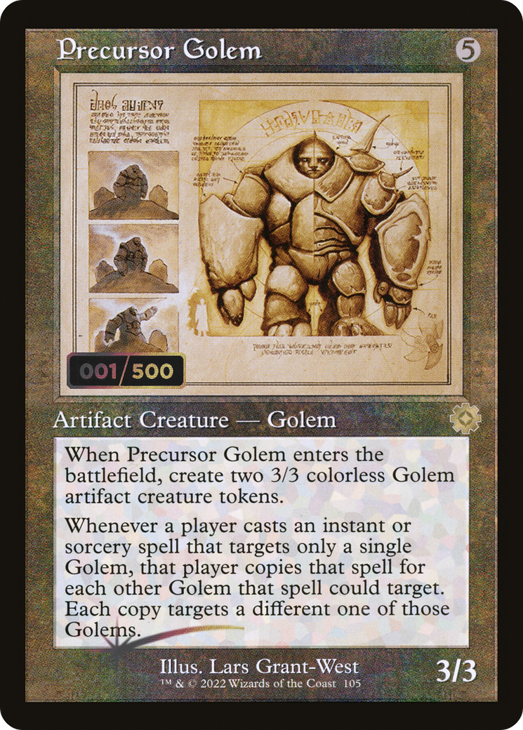 Precursor Golem (BRR-105Z) - The Brothers' War Retro Artifacts Foil - Premium MTG Single from Wizards of the Coast - Just $100! Shop now at Game Crave Tournament Store