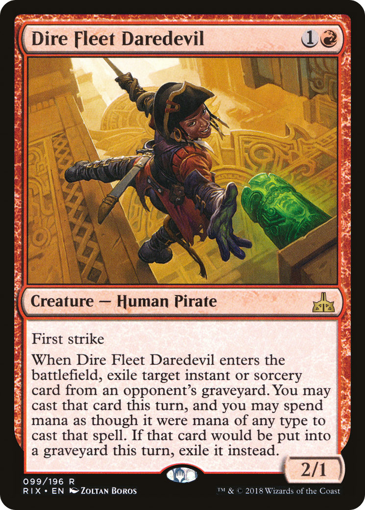 Dire Fleet Daredevil (RIX-099) - Rivals of Ixalan - Premium MTG Single from Wizards of the Coast - Just $0.09! Shop now at Game Crave Tournament Store