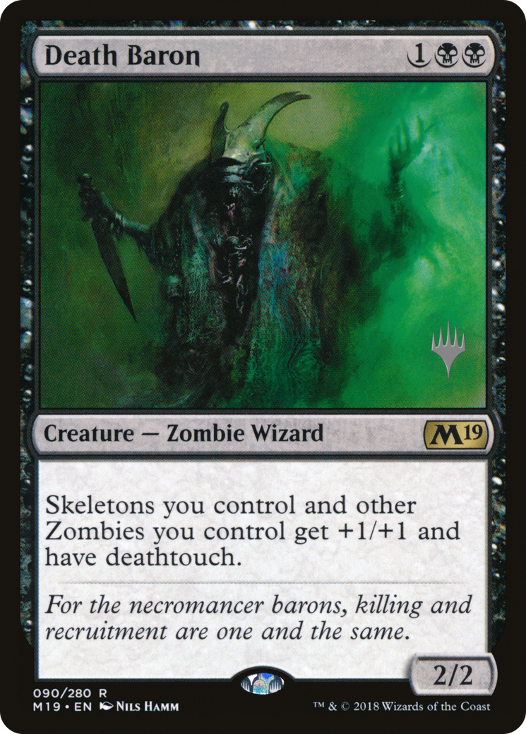 Death Baron (PM19-90P) - Core Set 2019 Promos Foil - Premium MTG Single from Wizards of the Coast - Just $1.39! Shop now at Game Crave Tournament Store