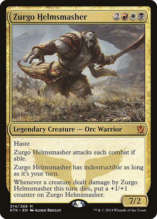 Zurgo Helmsmasher (KTK-214) - Khans of Tarkir - Premium MTG Single from Wizards of the Coast - Just $0.08! Shop now at Game Crave Tournament Store