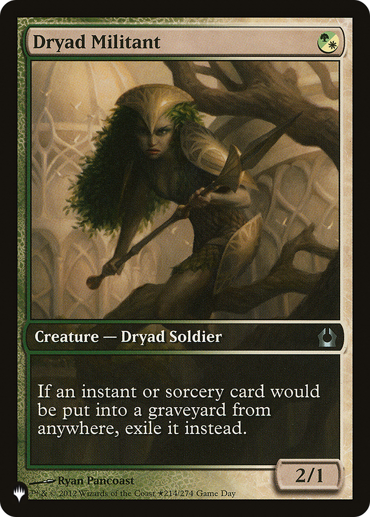 Dryad Militant (PLIST-634) - The List - Premium MTG Single from Wizards of the Coast - Just $0.08! Shop now at Game Crave Tournament Store