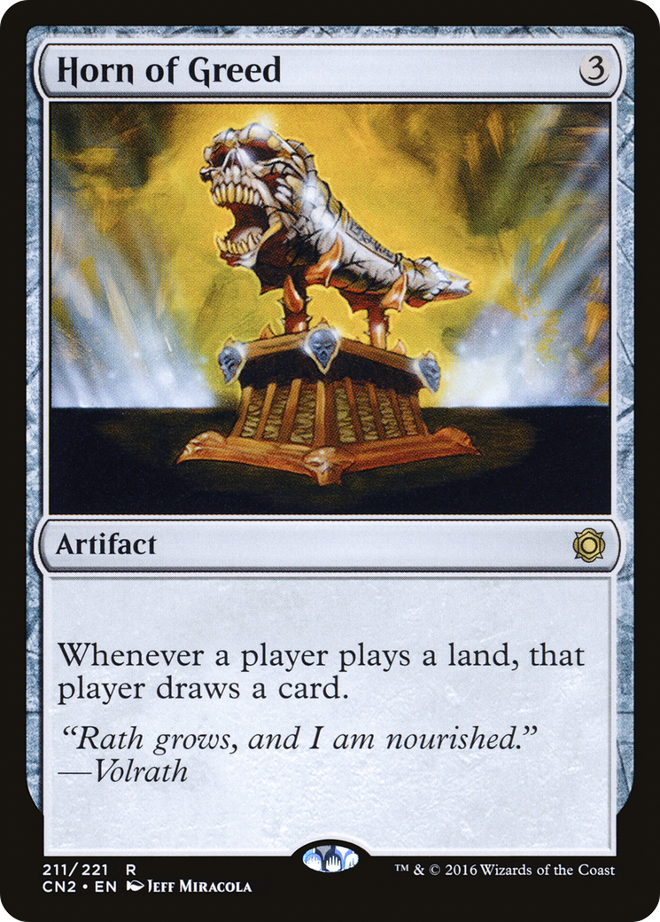 Horn of Greed (CN2-211) - Conspiracy: Take the Crown Foil - Premium MTG Single from Wizards of the Coast - Just $8.69! Shop now at Game Crave Tournament Store