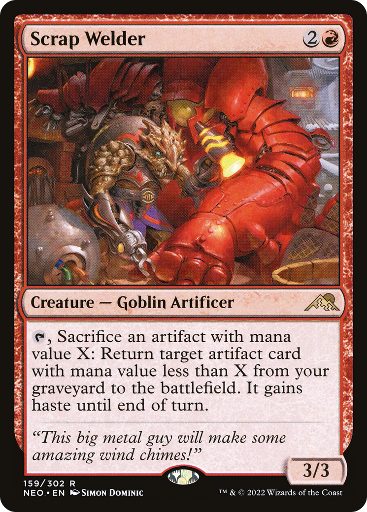 Scrap Welder (NEO-159) - Kamigawa: Neon Dynasty Foil - Premium MTG Single from Wizards of the Coast - Just $0.10! Shop now at Game Crave Tournament Store