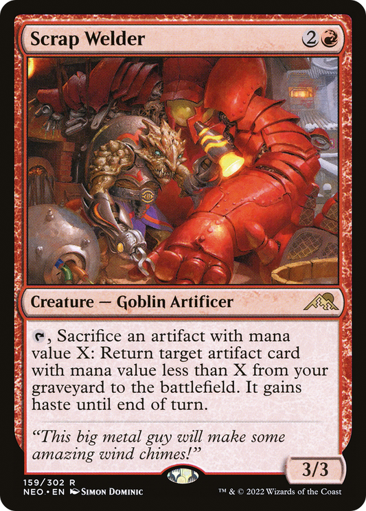 Scrap Welder (NEO-159) - Kamigawa: Neon Dynasty Foil - Premium MTG Single from Wizards of the Coast - Just $0.10! Shop now at Game Crave Tournament Store