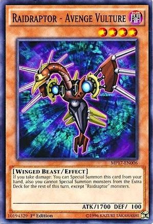 Raidraptor - Avenge Vulture (MP17-EN006) - 2017 Mega-Tins Mega Pack 1st Edition - Premium Yugioh Single from Konami - Just $0.26! Shop now at Game Crave Tournament Store