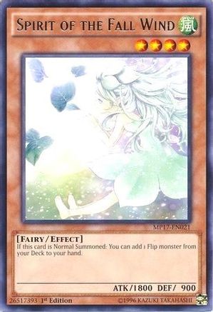 Spirit of the Fall Wind (MP17-EN021) - 2017 Mega-Tins Mega Pack 1st Edition - Premium Yugioh Single from Konami - Just $0.43! Shop now at Game Crave Tournament Store