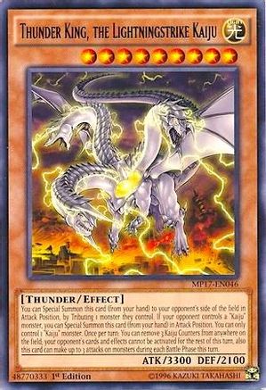 Thunder King, the Lightningstrike Kaiju (MP17-EN046) - 2017 Mega-Tins Mega Pack 1st Edition - Premium Yugioh Single from Konami - Just $0.54! Shop now at Game Crave Tournament Store