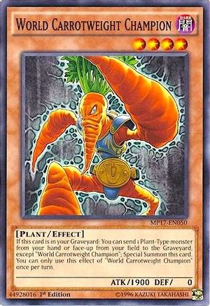 World Carrotweight Champion (MP17-EN050) - 2017 Mega-Tins Mega Pack 1st Edition - Premium Yugioh Single from Konami - Just $0.26! Shop now at Game Crave Tournament Store