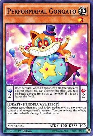 Performapal Gongato (MP17-EN059) - 2017 Mega-Tins Mega Pack 1st Edition - Premium Yugioh Single from Konami - Just $0.25! Shop now at Game Crave Tournament Store
