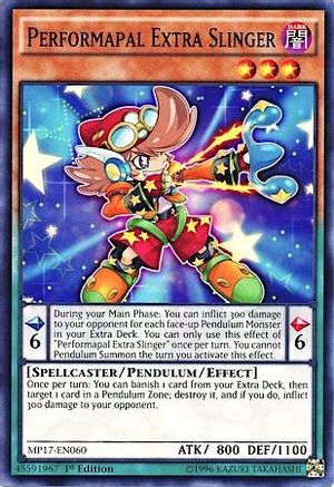 Performapal Extra Slinger (MP17-EN060) - 2017 Mega-Tins Mega Pack 1st Edition - Premium Yugioh Single from Konami - Just $0.25! Shop now at Game Crave Tournament Store