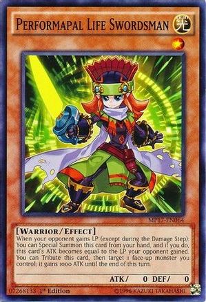 Performapal Life Swordsman (MP17-EN064) - 2017 Mega-Tins Mega Pack 1st Edition - Premium Yugioh Single from Konami - Just $0.25! Shop now at Game Crave Tournament Store