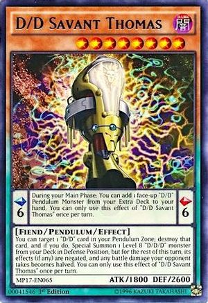 D/D Savant Thomas (MP17-EN065) - 2017 Mega-Tins Mega Pack 1st Edition - Premium Yugioh Single from Konami - Just $0.25! Shop now at Game Crave Tournament Store