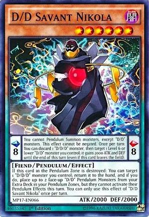 D/D Savant Nikola (MP17-EN066) - 2017 Mega-Tins Mega Pack 1st Edition - Premium Yugioh Single from Konami - Just $0.23! Shop now at Game Crave Tournament Store