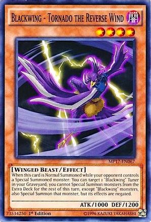 Blackwing - Tornado the Reverse Wind (MP17-EN067) - 2017 Mega-Tins Mega Pack 1st Edition - Premium Yugioh Single from Konami - Just $0.23! Shop now at Game Crave Tournament Store