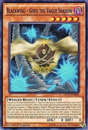 Blackwing - Gofu the Vague Shadow (MP17-EN068) - 2017 Mega-Tins Mega Pack 1st Edition - Premium Yugioh Single from Konami - Just $0.26! Shop now at Game Crave Tournament Store