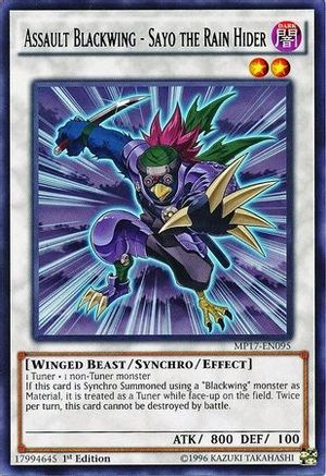 Assault Blackwing - Sayo the Rain Hider (MP17-EN095) - 2017 Mega-Tins Mega Pack 1st Edition - Premium Yugioh Single from Konami - Just $0.25! Shop now at Game Crave Tournament Store