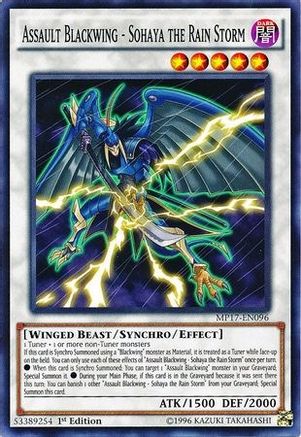Assault Blackwing - Sohaya the Rain Storm (MP17-EN096) - 2017 Mega-Tins Mega Pack 1st Edition - Premium Yugioh Single from Konami - Just $0.25! Shop now at Game Crave Tournament Store