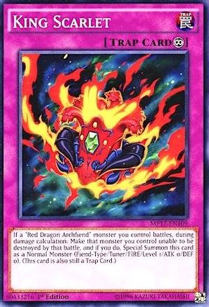 King Scarlet (MP17-EN109) - 2017 Mega-Tins Mega Pack 1st Edition - Premium Yugioh Single from Konami - Just $0.25! Shop now at Game Crave Tournament Store