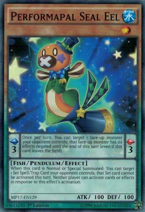 Performapal Seal Eel (MP17-EN129) - 2017 Mega-Tins Mega Pack 1st Edition - Premium Yugioh Single from Konami - Just $0.25! Shop now at Game Crave Tournament Store