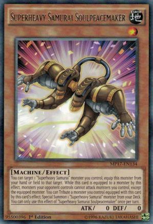Superheavy Samurai Soulpeacemaker (MP17-EN134) - 2017 Mega-Tins Mega Pack 1st Edition - Premium Yugioh Single from Konami - Just $0.18! Shop now at Game Crave Tournament Store