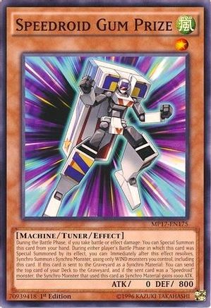 Speedroid Gum Prize (MP17-EN175) - 2017 Mega-Tins Mega Pack 1st Edition - Premium Yugioh Single from Konami - Just $0.25! Shop now at Game Crave Tournament Store