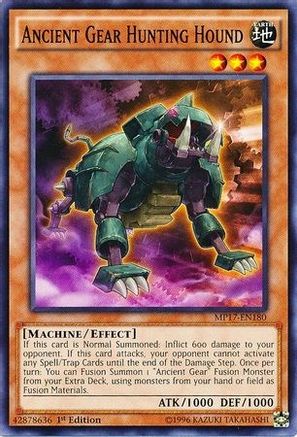 Ancient Gear Hunting Hound (MP17-EN180) - 2017 Mega-Tins Mega Pack 1st Edition - Premium Yugioh Single from Konami - Just $0.37! Shop now at Game Crave Tournament Store