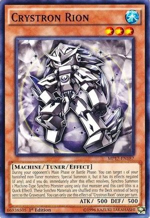 Crystron Rion (MP17-EN187) - 2017 Mega-Tins Mega Pack 1st Edition - Premium Yugioh Single from Konami - Just $0.25! Shop now at Game Crave Tournament Store