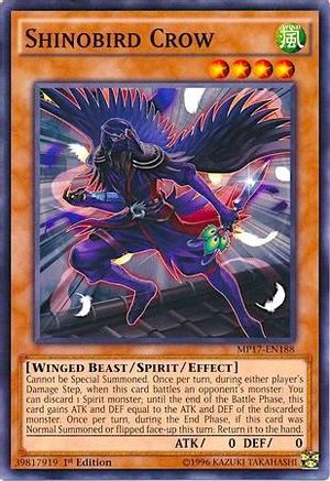 Shinobird Crow (MP17-EN188) - 2017 Mega-Tins Mega Pack 1st Edition - Premium Yugioh Single from Konami - Just $0.25! Shop now at Game Crave Tournament Store