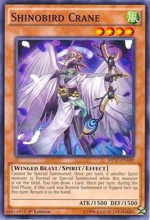 Shinobird Crane (MP17-EN189) - 2017 Mega-Tins Mega Pack 1st Edition - Premium Yugioh Single from Konami - Just $0.25! Shop now at Game Crave Tournament Store