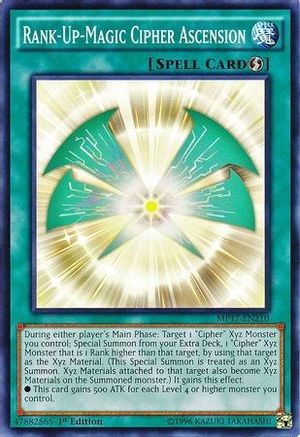 Rank-Up-Magic Cipher Ascension (MP17-EN210) - 2017 Mega-Tins Mega Pack 1st Edition - Premium Yugioh Single from Konami - Just $0.25! Shop now at Game Crave Tournament Store