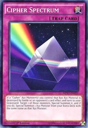Cipher Spectrum (MP17-EN221) - 2017 Mega-Tins Mega Pack 1st Edition - Premium Yugioh Single from Konami - Just $0.25! Shop now at Game Crave Tournament Store