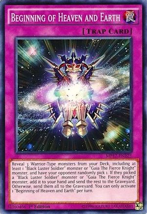 Beginning of Heaven and Earth (MP17-EN225) - 2017 Mega-Tins Mega Pack 1st Edition - Premium Yugioh Single from Konami - Just $0.25! Shop now at Game Crave Tournament Store