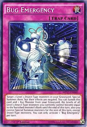Bug Emergency (MP17-EN040) - 2017 Mega-Tins Mega Pack 1st Edition - Premium Yugioh Single from Konami - Just $0.21! Shop now at Game Crave Tournament Store