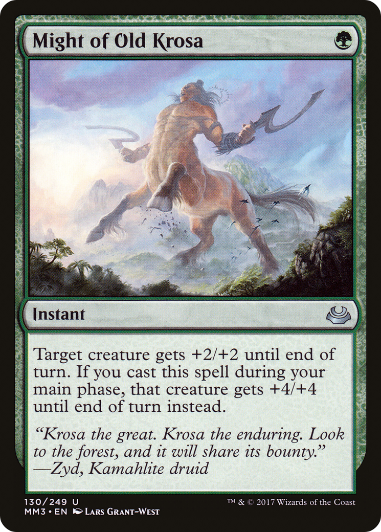 Might of Old Krosa (MM3-130) - Modern Masters 2017 - Premium MTG Single from Wizards of the Coast - Just $0.25! Shop now at Game Crave Tournament Store
