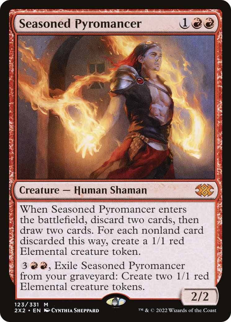 Seasoned Pyromancer (2X2-123) - Double Masters 2022 Foil - Premium MTG Single from Wizards of the Coast - Just $3.32! Shop now at Game Crave Tournament Store