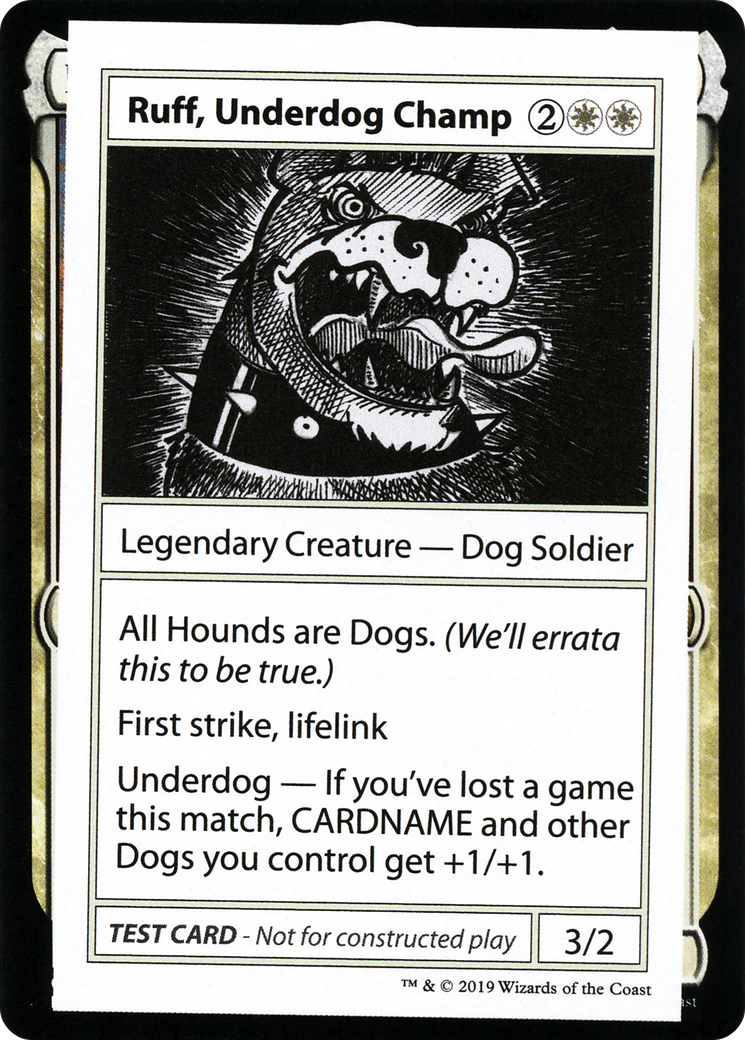 Ruff, Underdog Champ (CMB2-010) - Mystery Booster Playtest Cards 2021 - Premium MTG Single from Wizards of the Coast - Just $0.26! Shop now at Game Crave Tournament Store
