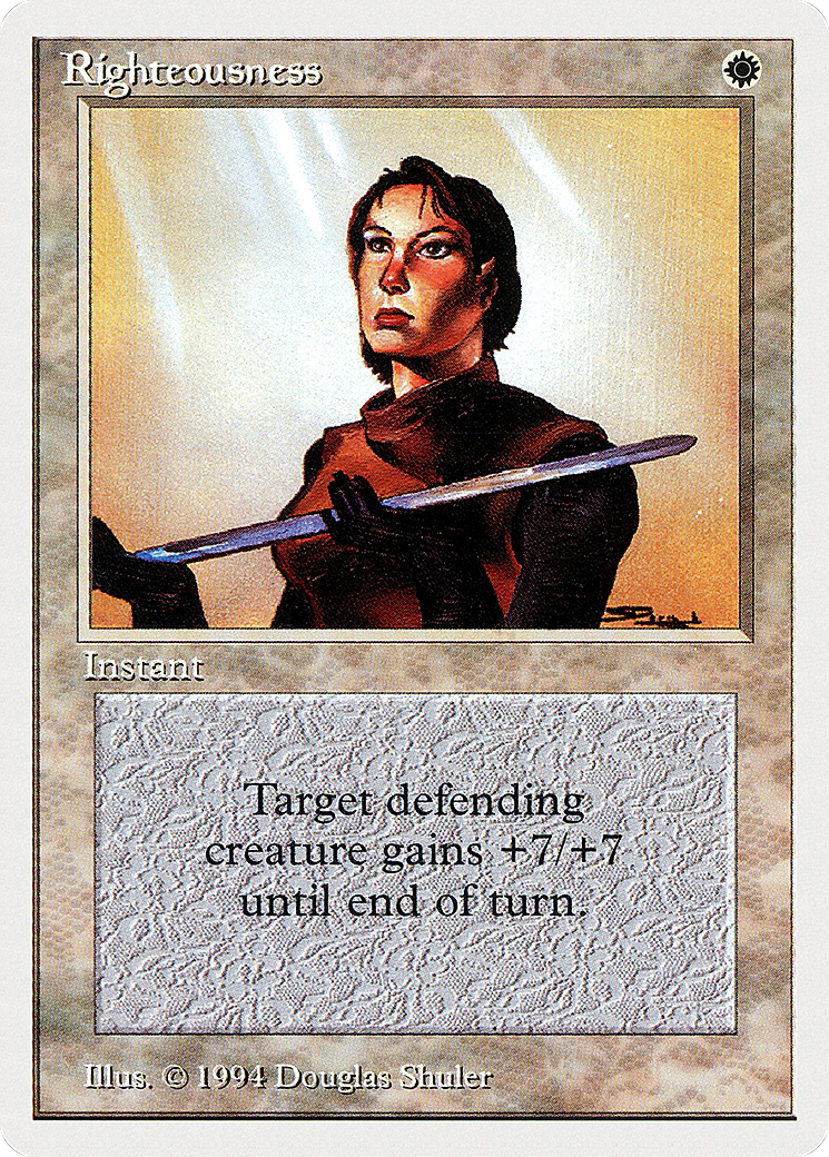Righteousness (SUM-037) - Summer Magic / Edgar - Premium MTG Single from Wizards of the Coast - Just $0.08! Shop now at Game Crave Tournament Store