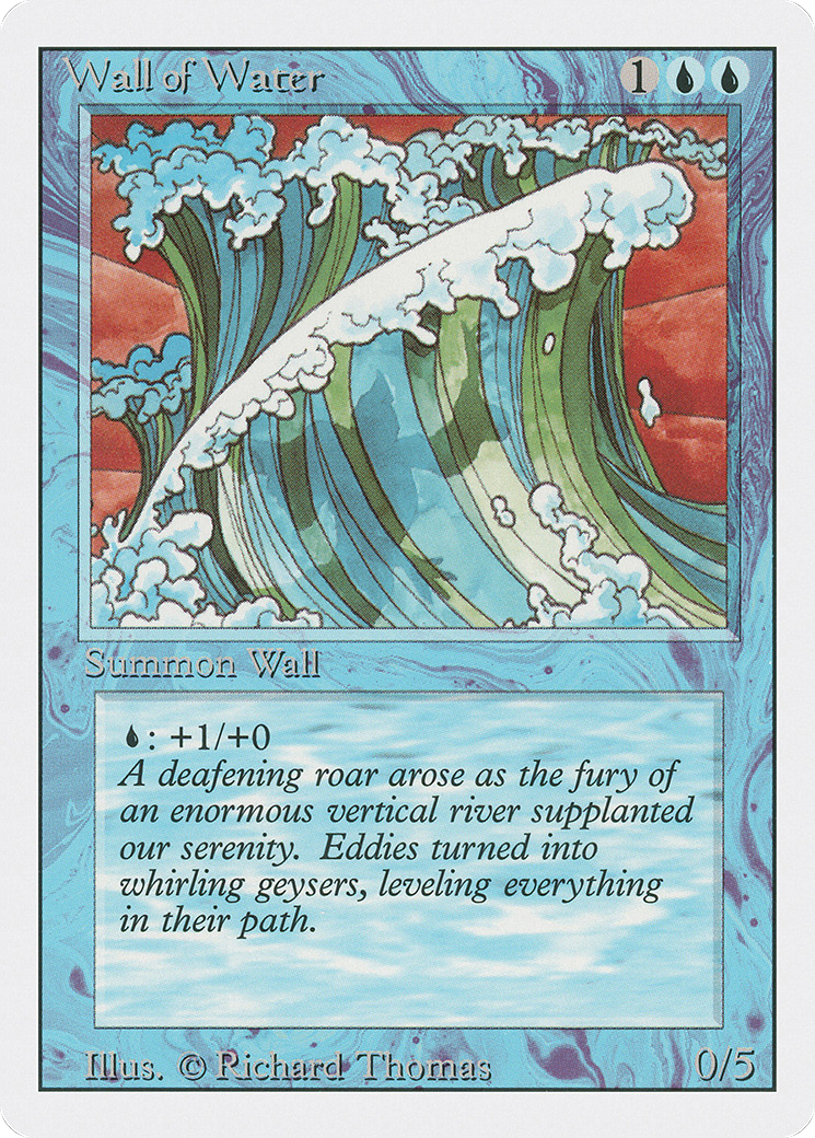 Wall of Water (3ED-091) - Revised Edition - Premium MTG Single from Wizards of the Coast - Just $0.08! Shop now at Game Crave Tournament Store