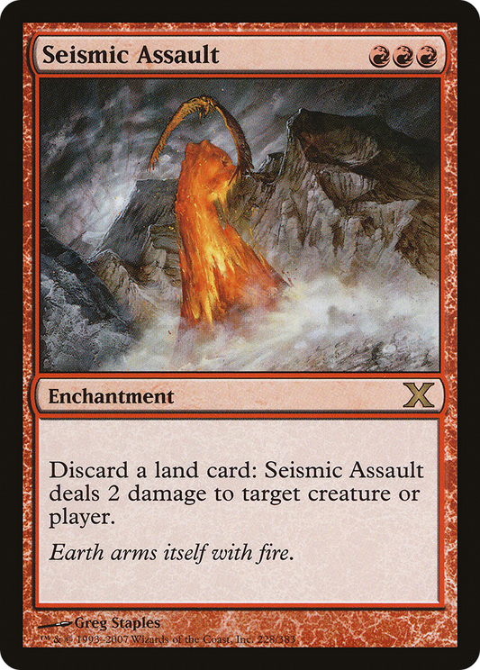 Seismic Assault (10E-228) - Tenth Edition - Premium MTG Single from Wizards of the Coast - Just $0.24! Shop now at Game Crave Tournament Store