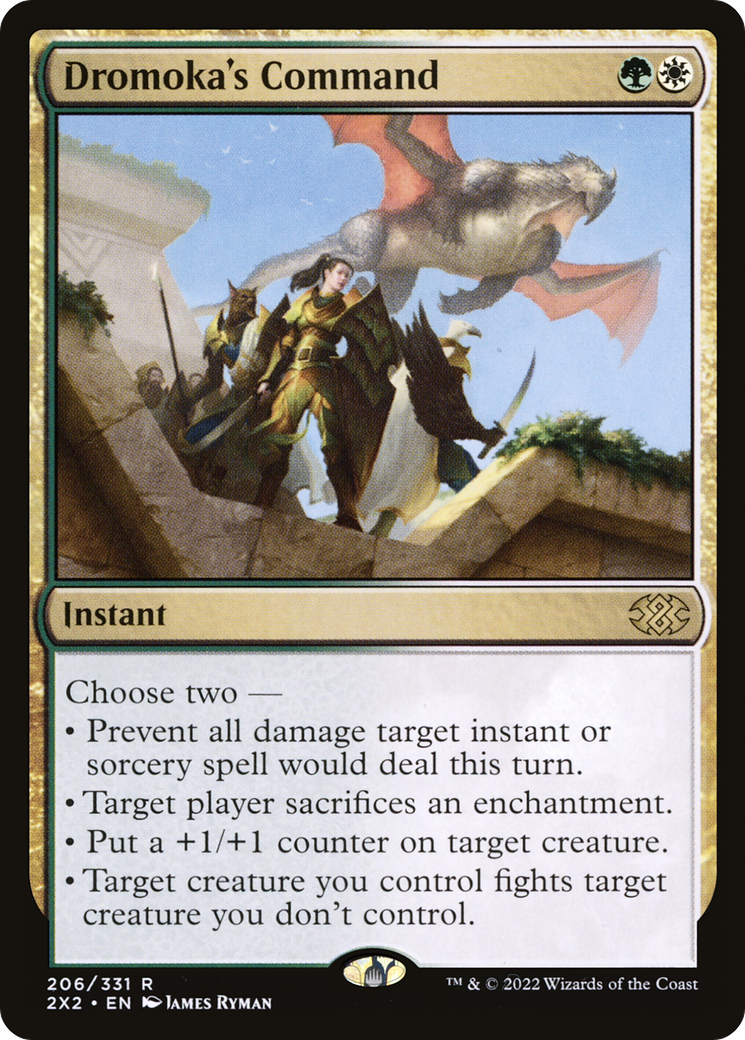 Dromoka's Command (2X2-206) - Double Masters 2022 Foil - Premium MTG Single from Wizards of the Coast - Just $0.08! Shop now at Game Crave Tournament Store