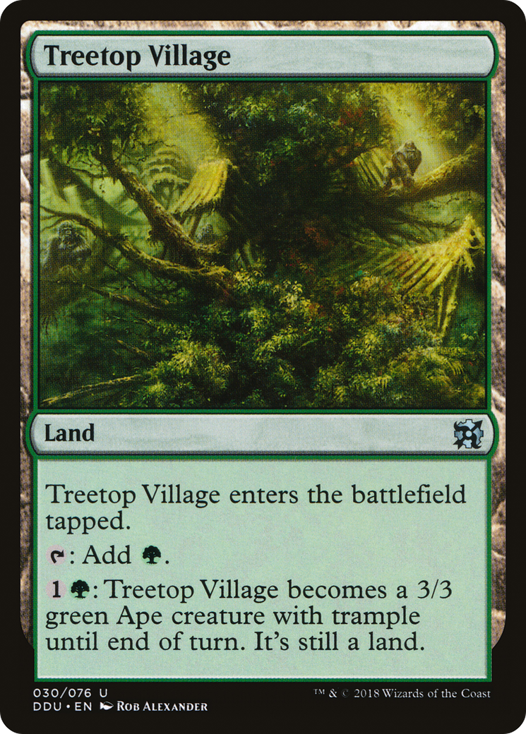 Treetop Village (DDU-030) - Duel Decks: Elves vs. Inventors - Premium MTG Single from Wizards of the Coast - Just $0.10! Shop now at Game Crave Tournament Store
