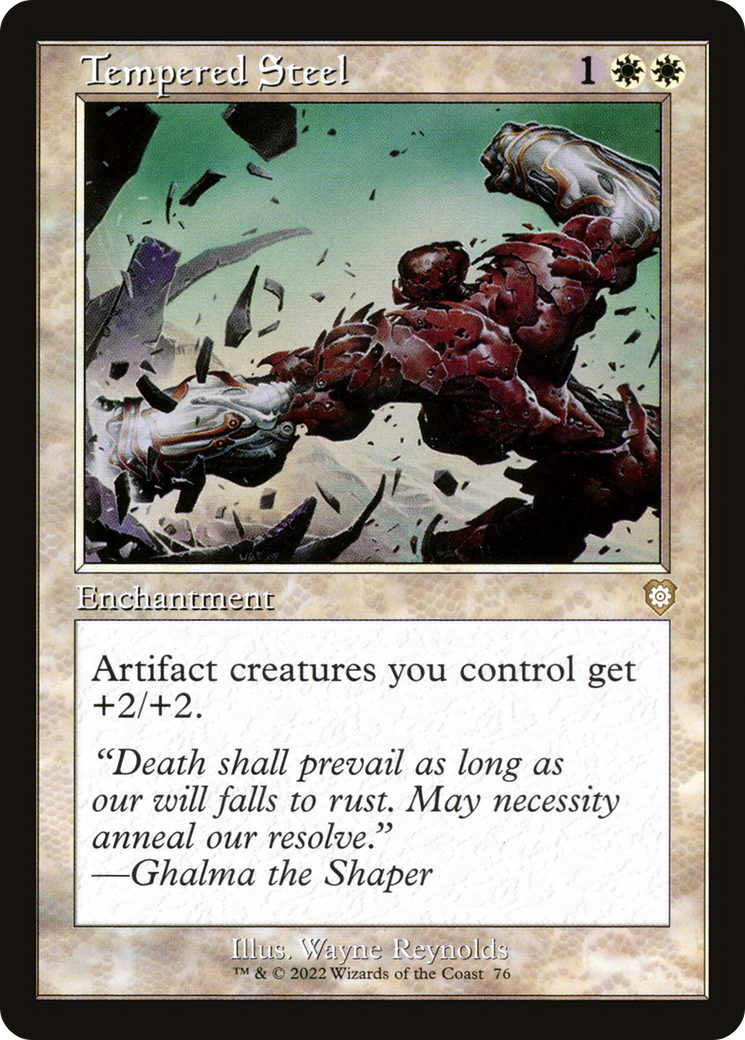 Tempered Steel (BRC-076) - The Brothers' War Commander - Premium MTG Single from Wizards of the Coast - Just $0.32! Shop now at Game Crave Tournament Store