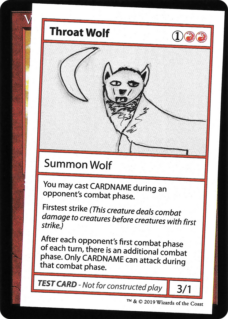 Throat Wolf (CMB2-065) - Mystery Booster Playtest Cards 2021 - Premium MTG Single from Wizards of the Coast - Just $0.09! Shop now at Game Crave Tournament Store