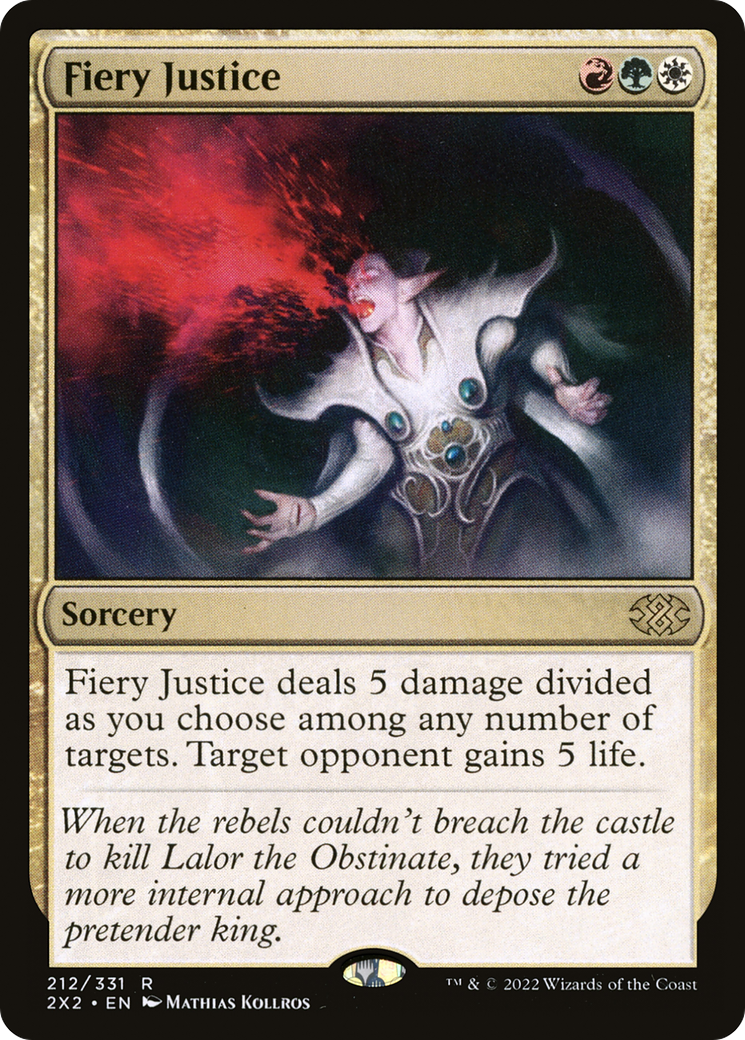 Fiery Justice (2X2-212) - Double Masters 2022 - Premium MTG Single from Wizards of the Coast - Just $0.25! Shop now at Game Crave Tournament Store