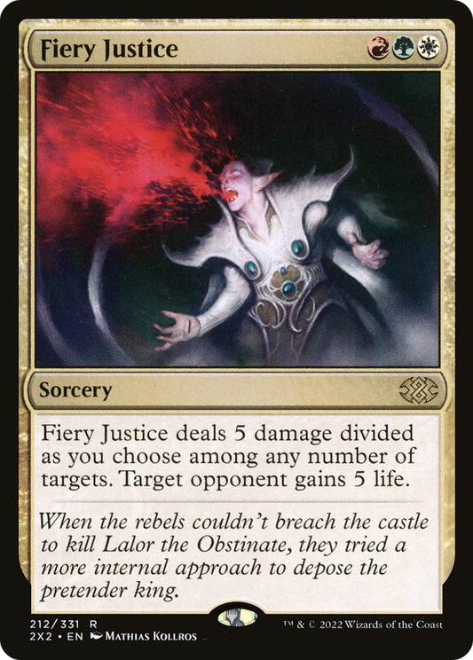 Fiery Justice (2X2-212) - Double Masters 2022 Foil - Premium MTG Single from Wizards of the Coast - Just $0.25! Shop now at Game Crave Tournament Store