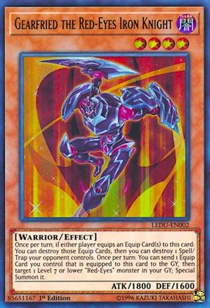 Gearfried the Red-Eyes Iron Knight (LEDU-EN002) - Legendary Duelists 1st Edition - Premium Yugioh Single from Konami - Just $2.89! Shop now at Game Crave Tournament Store